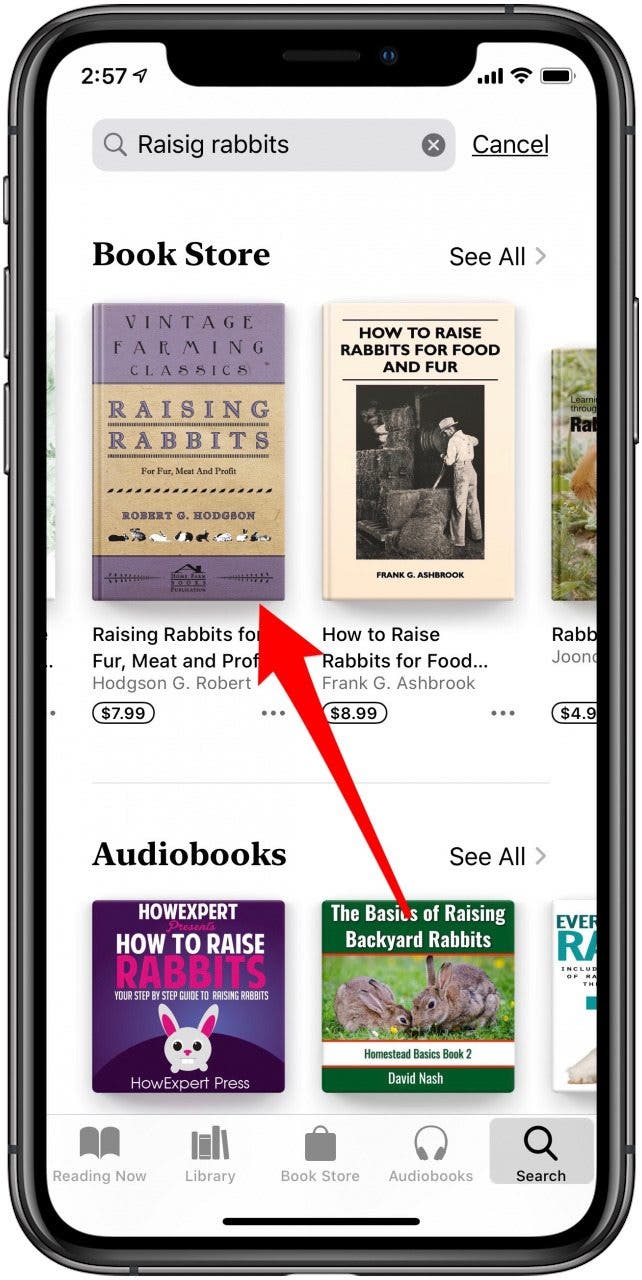 tap the ebook or audiobook to add to your wish list