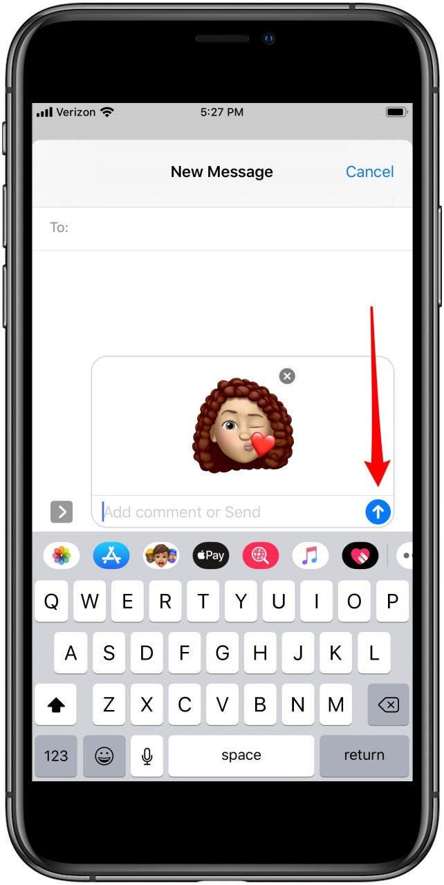 send your memoji sticker