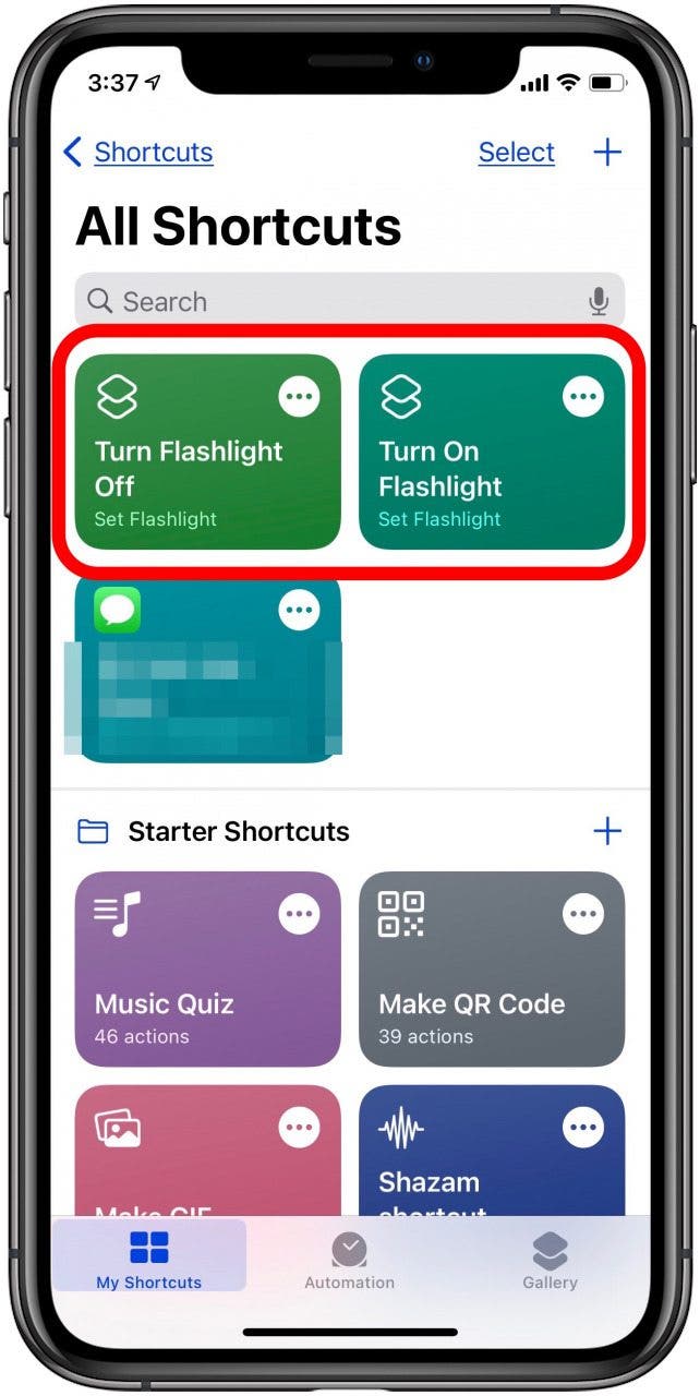 your new flashlight shortcuts