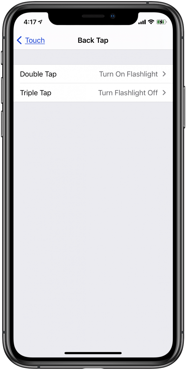 your shortcuts paired to back tap