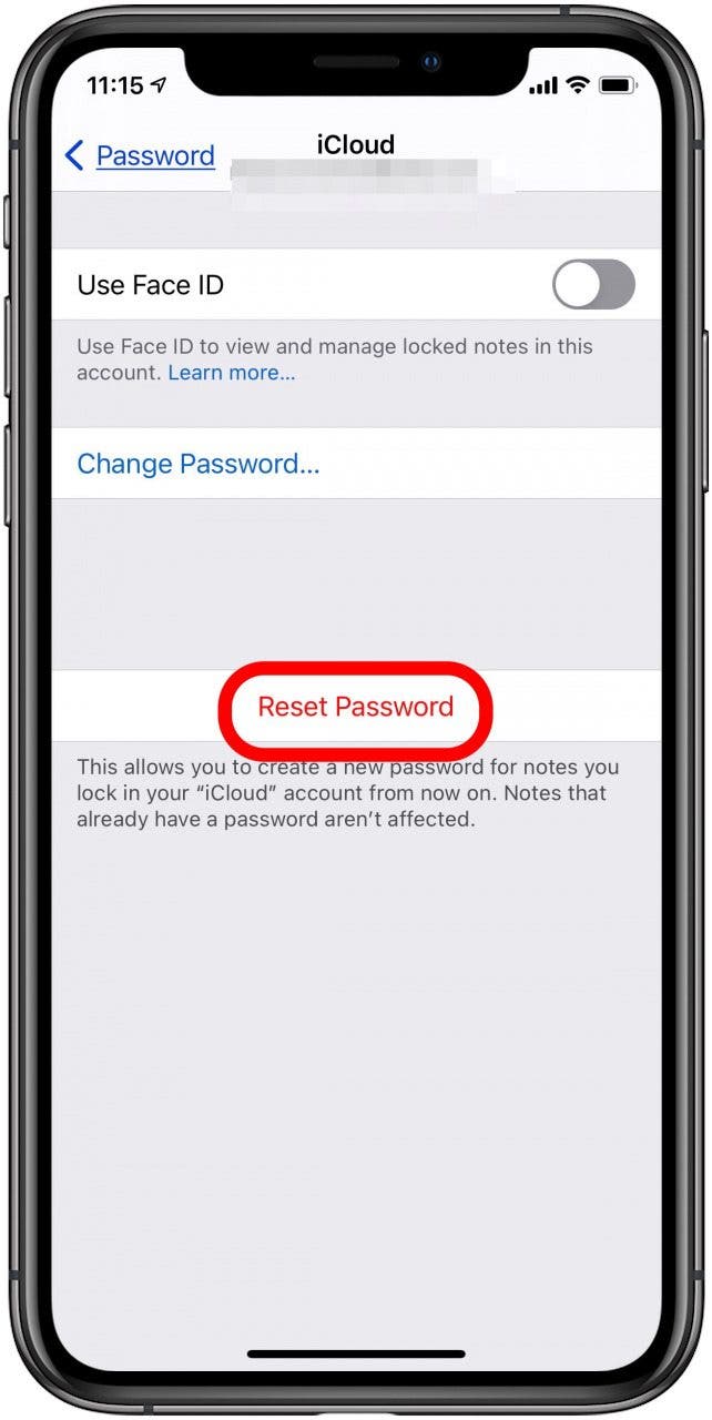 tap reset password