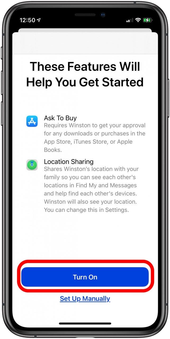 turn on location services and ask to buy