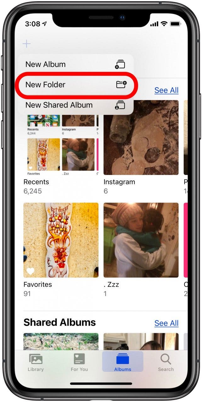 How To Put Photo Albums In A Folder On Iphone