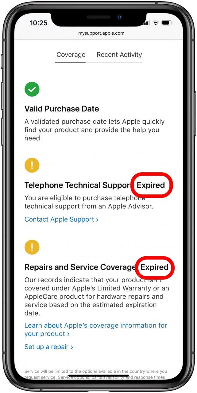 See information about Apple Care