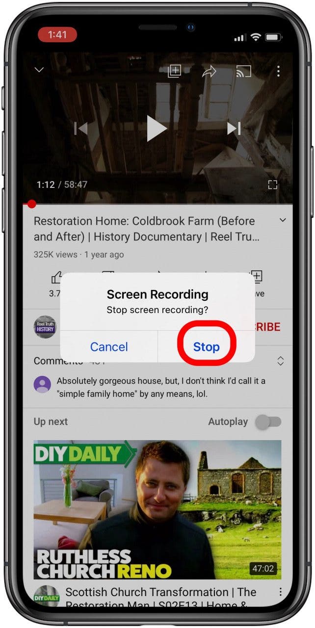 screen record with audio iphone