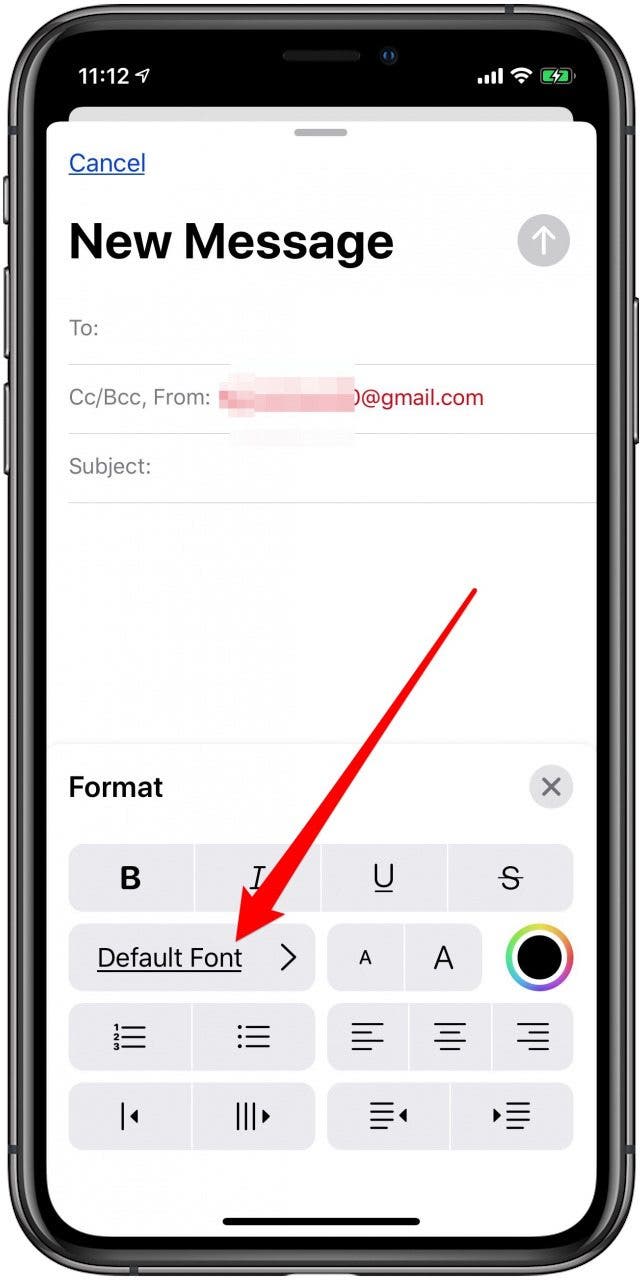 increase text size gmail app iphone7