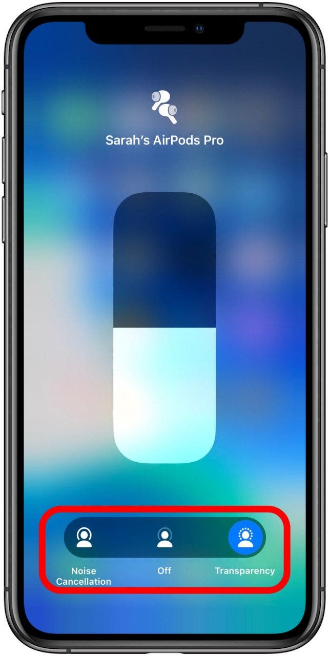 airpods noise cancelling settings