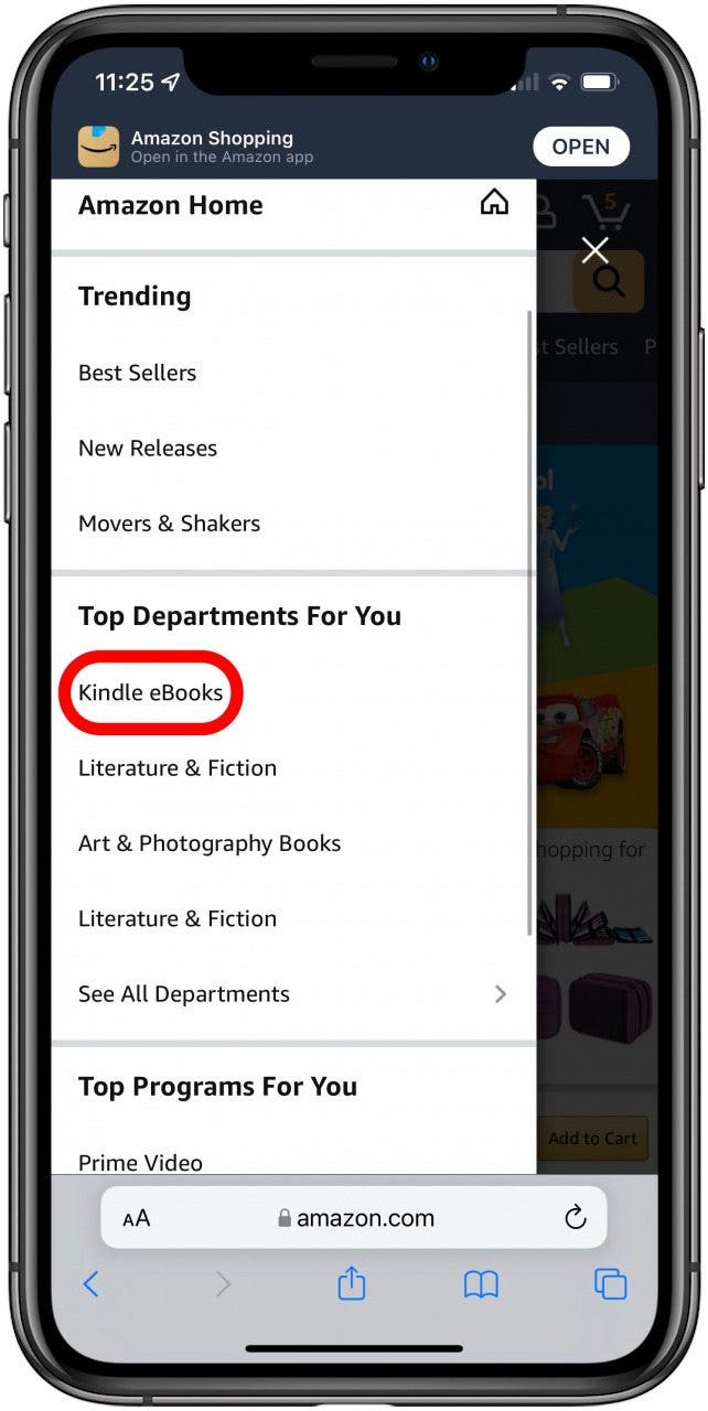 amazon how to download ebooks to kindle on iphone app