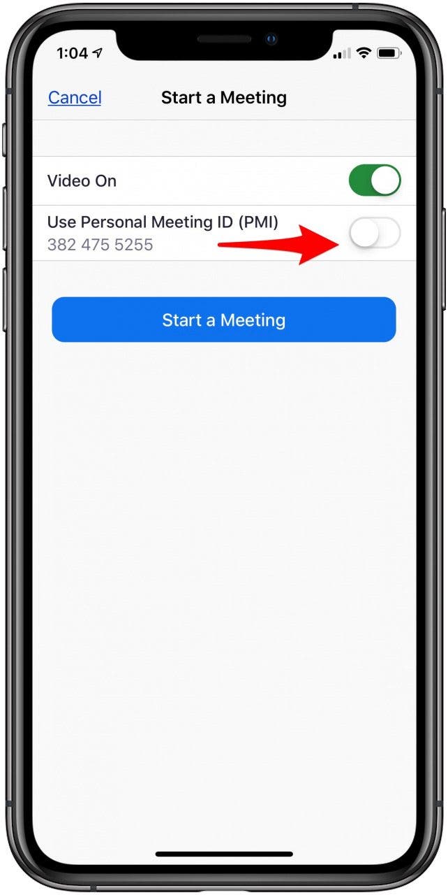 start a meeting with personal meeting id zoom