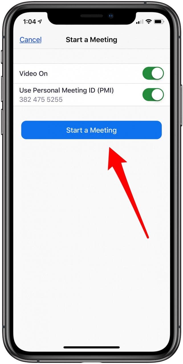 start a zoom meeting