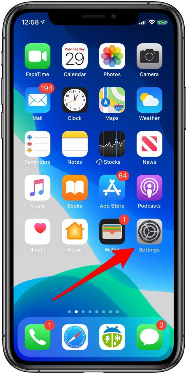 iphone settings app