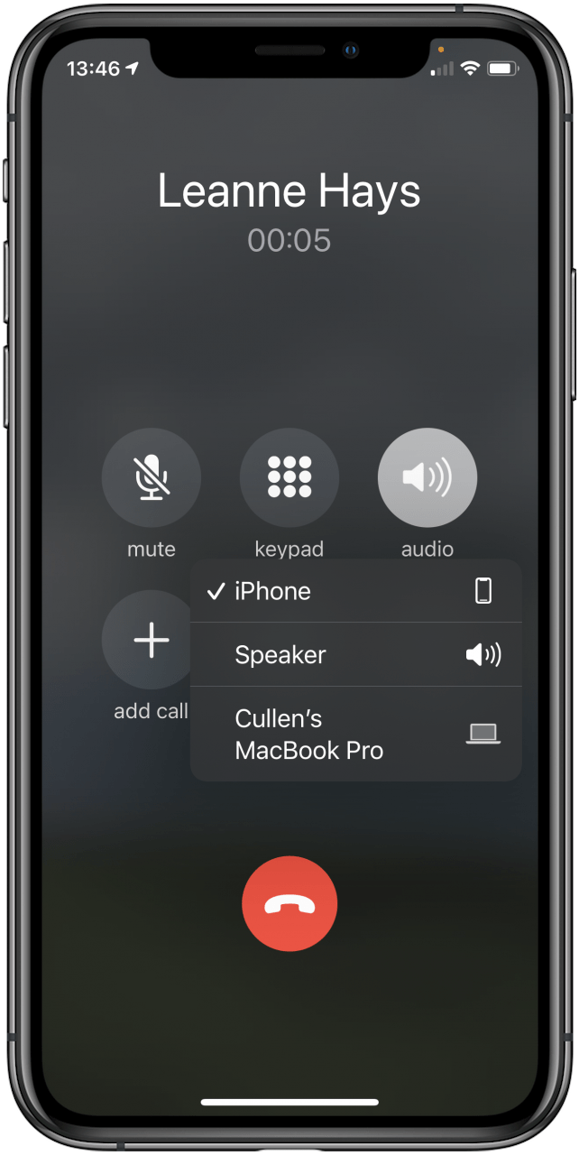 phone call options in ios 14