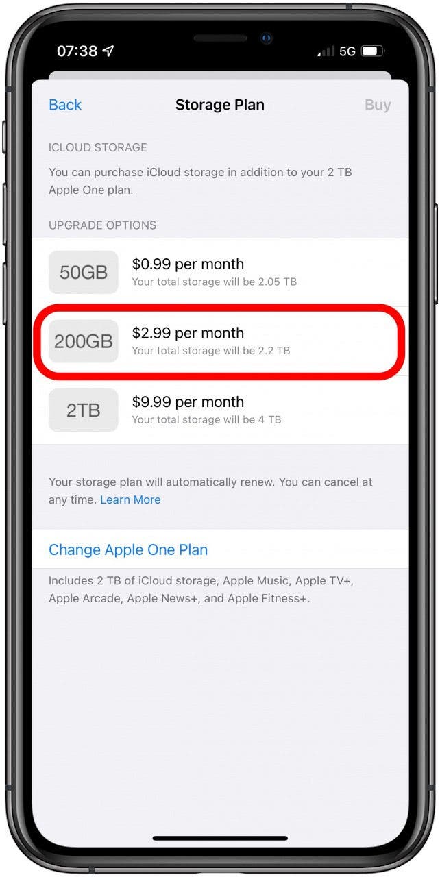 apple support icloud storage plans