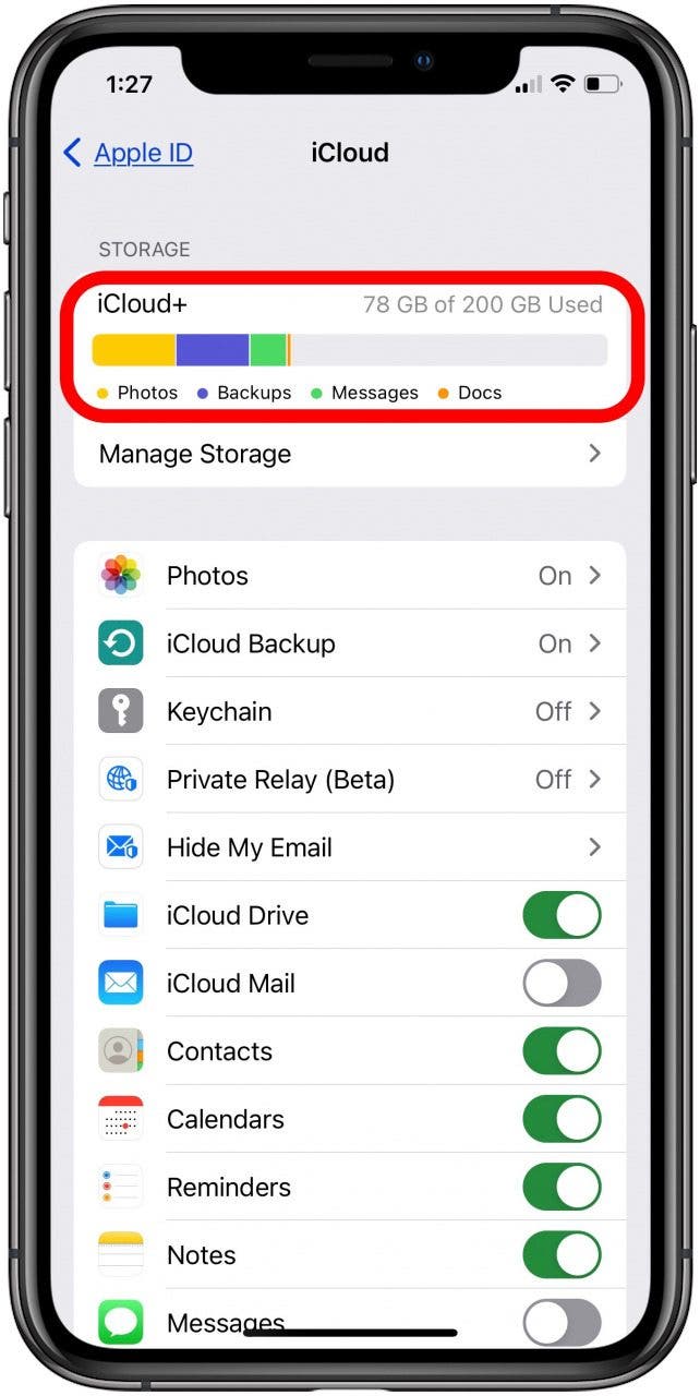 icloud storage 