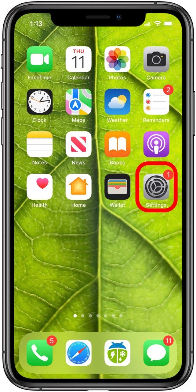 iphone settings app