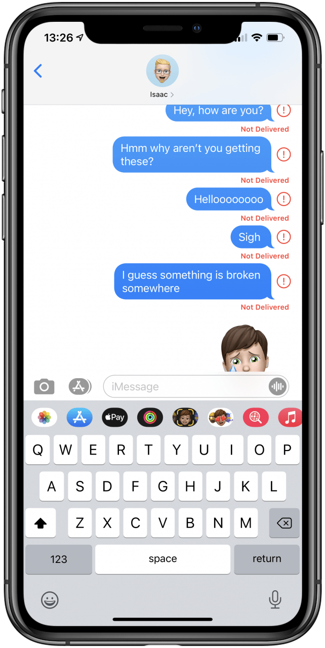 Try sending a text on your iPhone, if that doesn't work, you might be having issues with your cellular provider, or you might be in a dead zone.