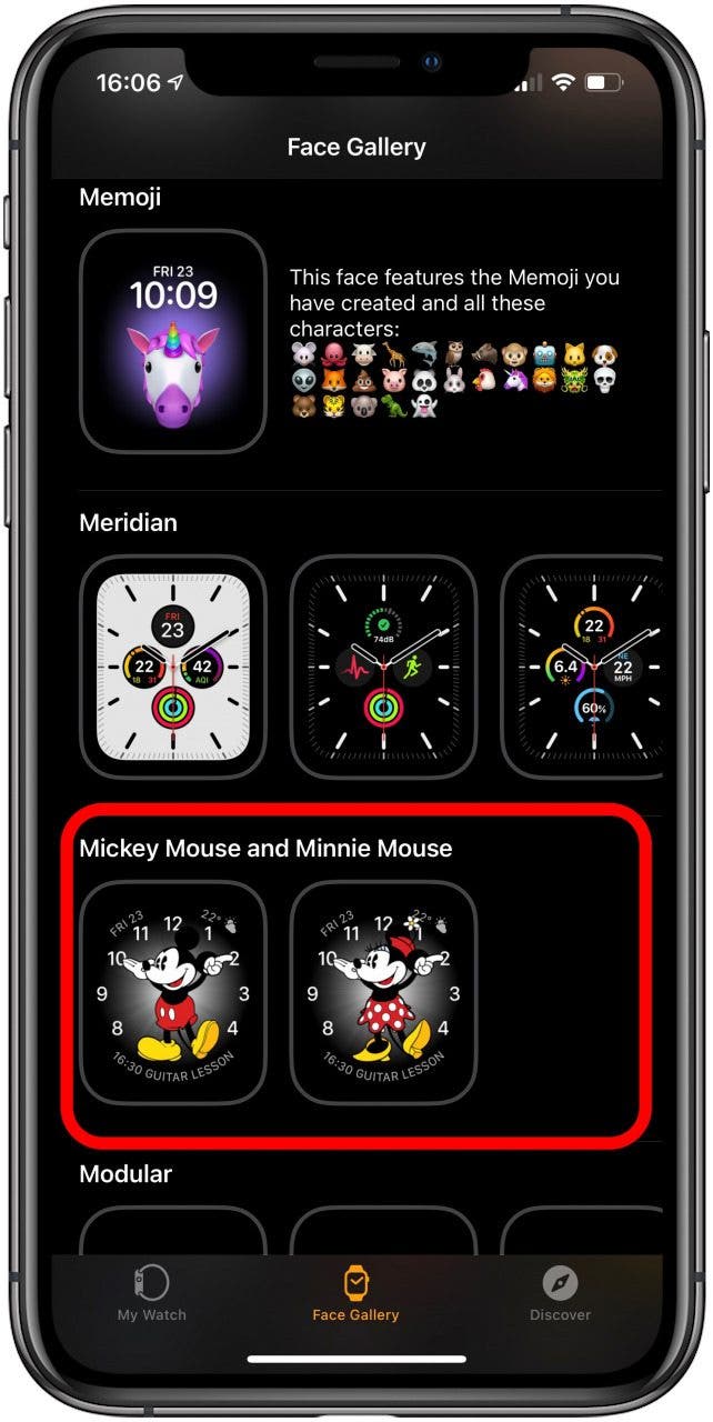 Tap on Mickey Mouse or Minnie Mouse; I will use Minnie Mouse for this example.