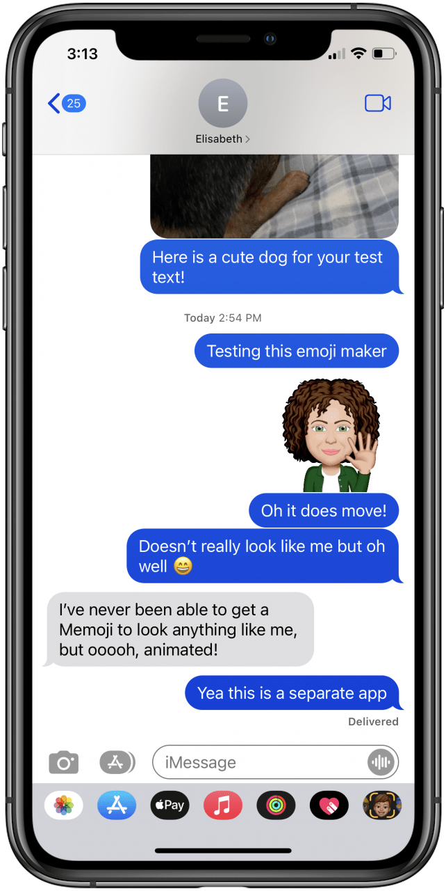 emoji stickers in text message