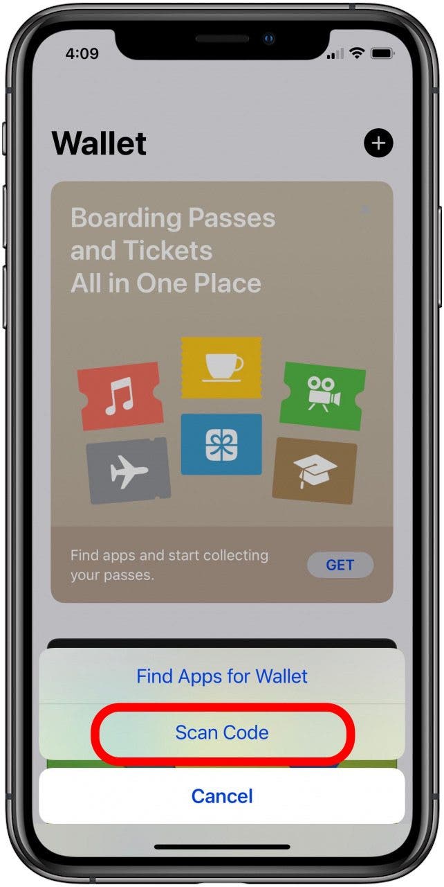 scan qr code to add ticket to apple wallet