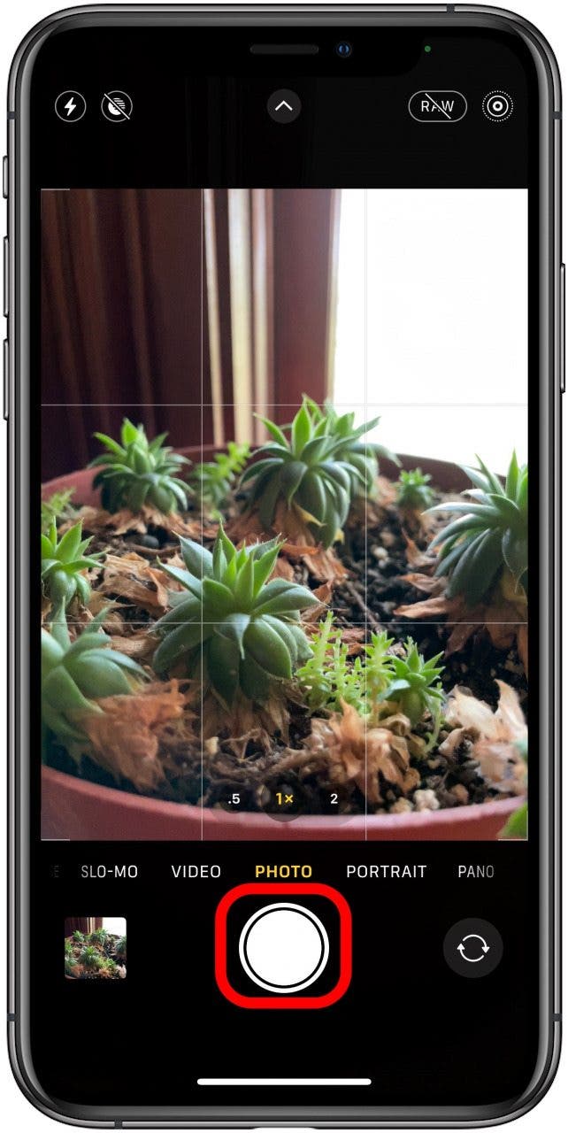 tap the shutter button to take photo without camera sound