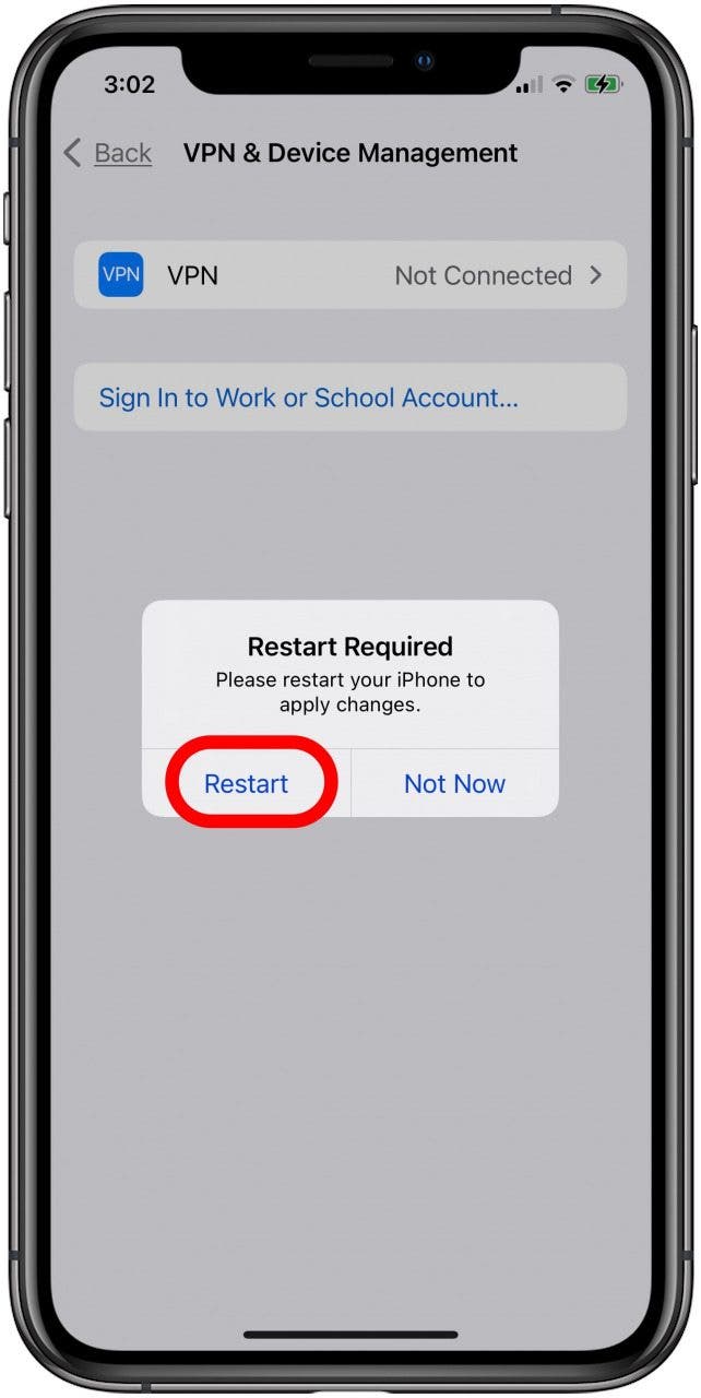 restart iphone to complete apple beta unenroll process