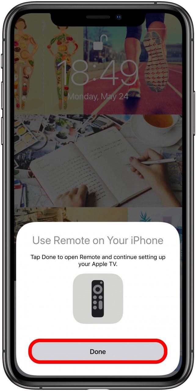 Tap Done to use Remote on Your iPhone.