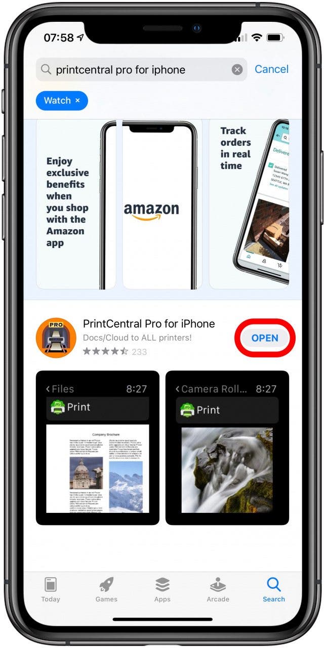 Download PrintCentral Pro from the App Store for $7.99.