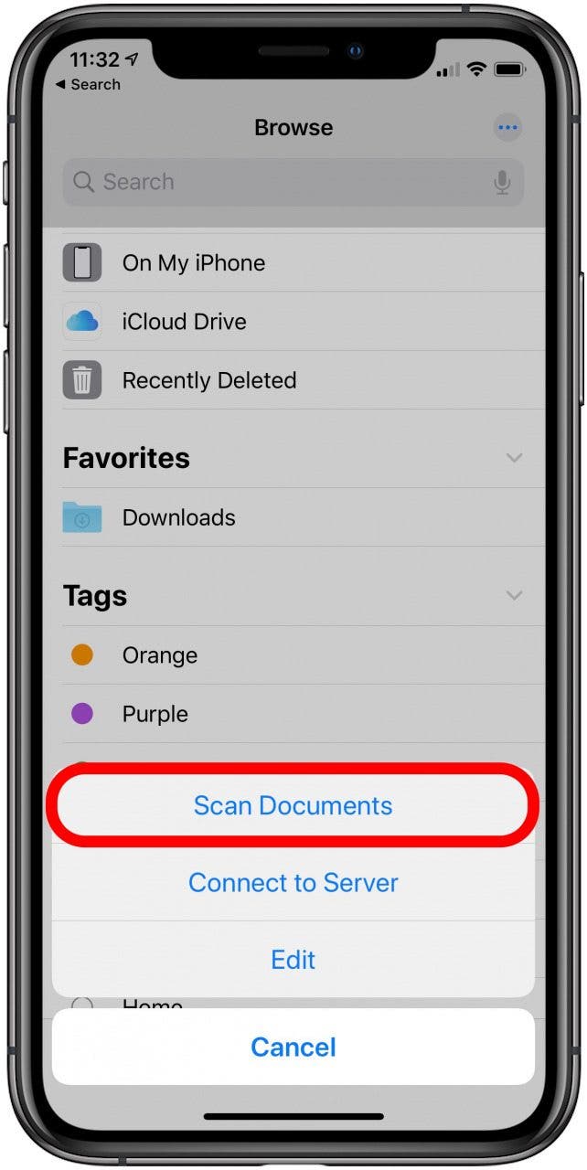 How to Scan a Document in the iPhone Files App