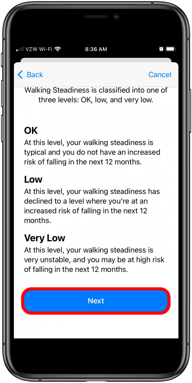 How to prevent falls on iPhone