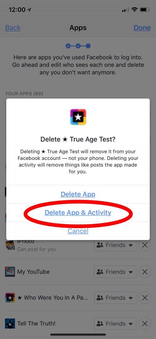 how to deactivate facebook account on iphone app