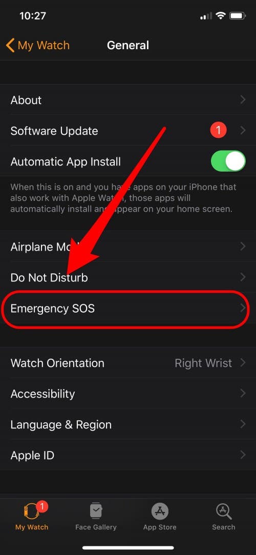 emergency sos apple watch