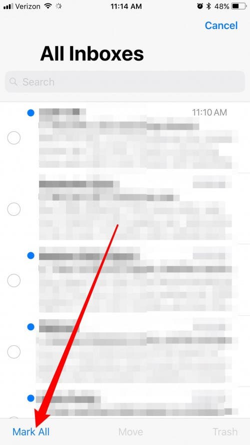 How to Quickly Mark All Emails As Read on iPhone