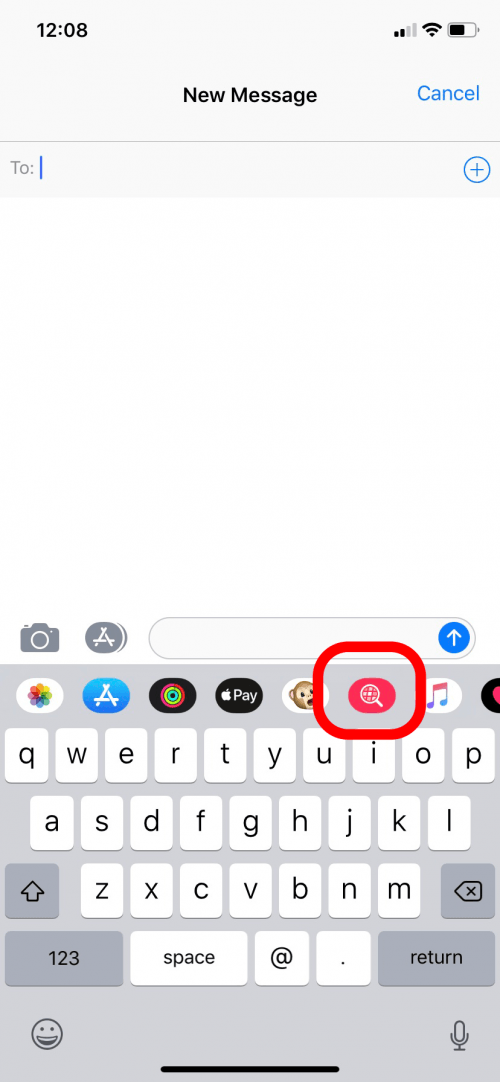 how to clear iphone imessage gif search