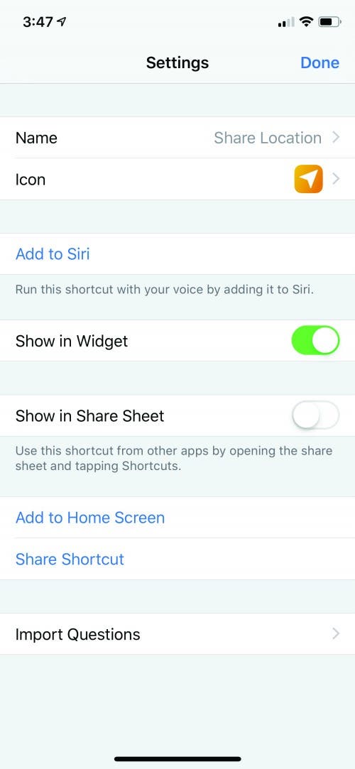 customize a shortcut