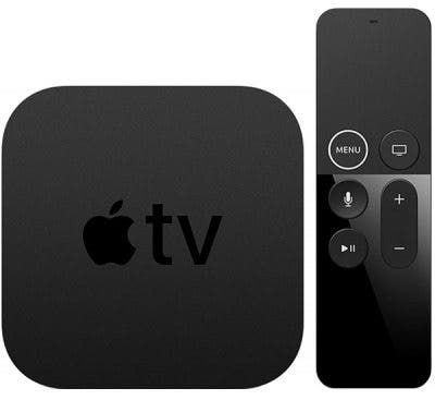 Apple TV 4K device and remote