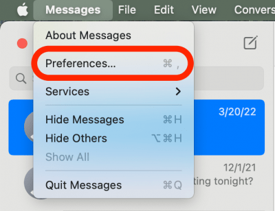 Click Preferences…